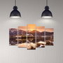Wallity Pintura Decorativa MDF 5DMDF-57 Multicolor (5 Piezas)